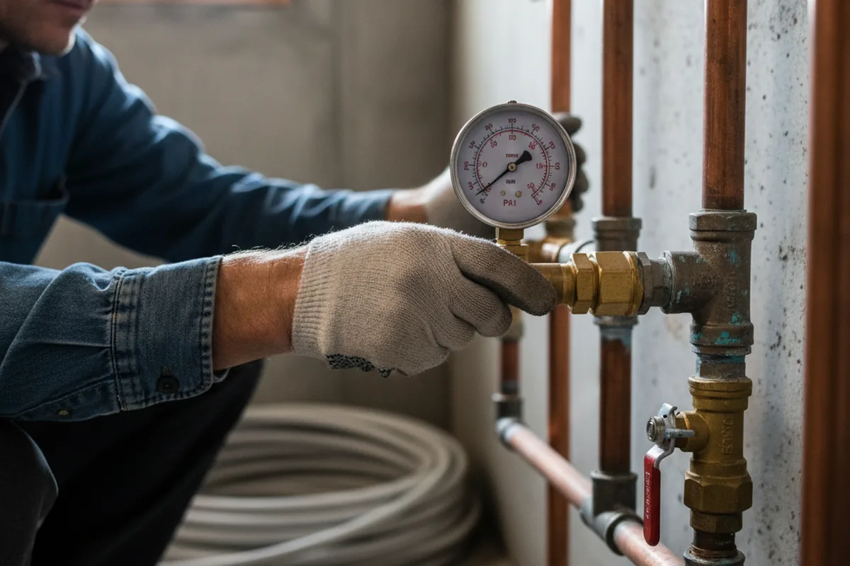 Pressure testing a repaired line during Water Line Repair in Kealia